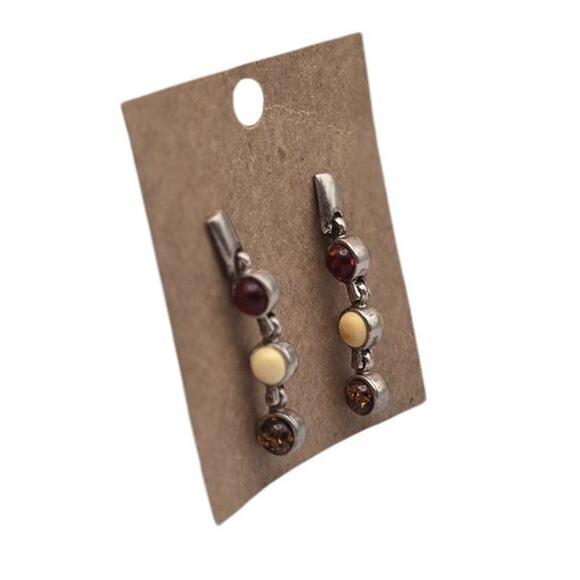 Vintage Baltic Amber Tone Drop Earrings - Picture 1 of 6
